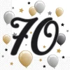 Servetten 70 Jaar Ballonnen 33cm 20st