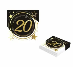 Servetten 20 Jaar 33cm 12st