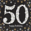 Servetten 50 Jaar Happy Birthday 33cm 16st