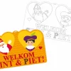 Sint en Piet Kleurplaat Deurbord 58cm