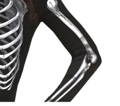 Skelet Halloween Jurk Dames Zwart