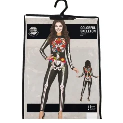 Skelet Halloween Kostuum Dames Bloemen