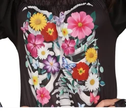 Skelet Halloween Kostuum Dames tutu bloemen