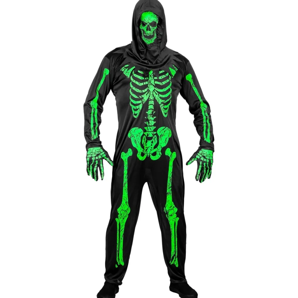 Skelet Kostuum Heren Neon 3 delig