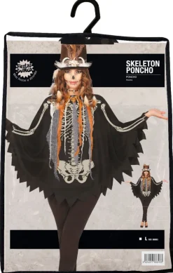 Skelet Poncho Zwart
