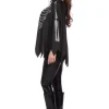 Skelet Poncho Zwart Zilver Strass