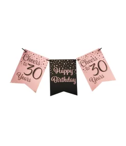 Slinger 30 Jaar Roze Zwart 6m