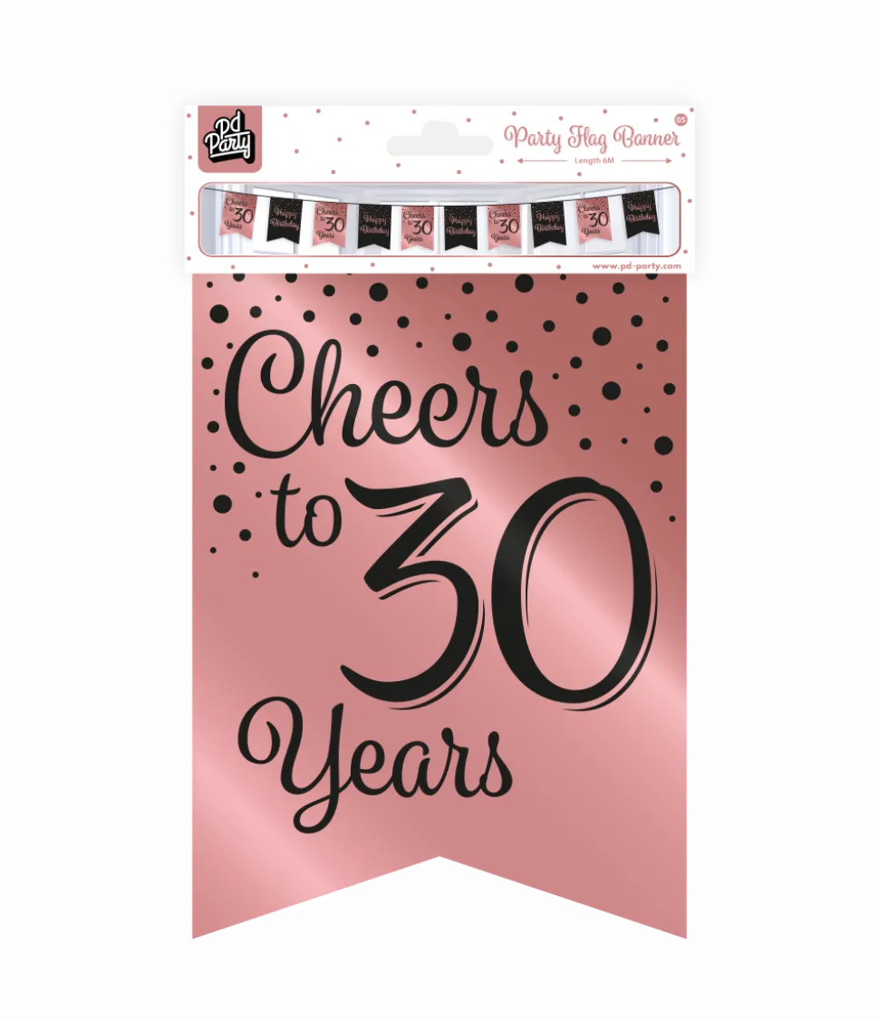 Slinger 30 Jaar Roze Zwart 6m