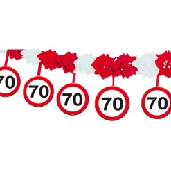 Slinger met Onderhanger 70 Jaar Verkeersbord 4m