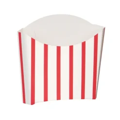 Snackbakje Rood Gestreept 9,9cm 8st