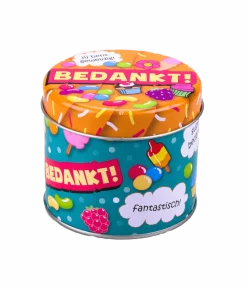 Snoepblik Bedankt 9cm