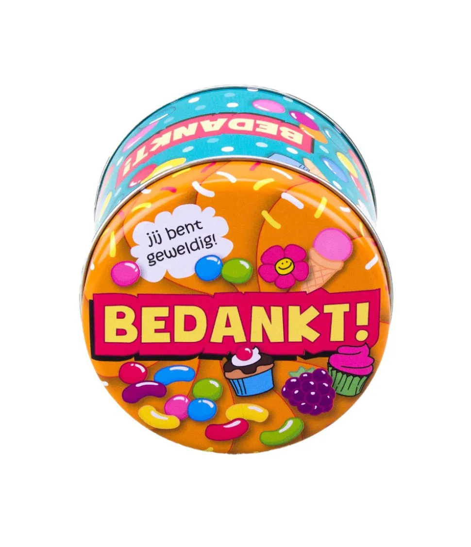 Snoepblik Bedankt 9cm