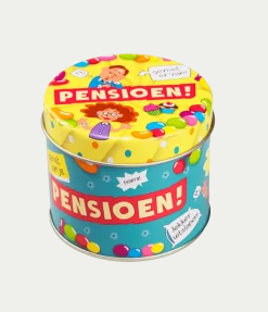 Snoepblik Pensioen 9cm