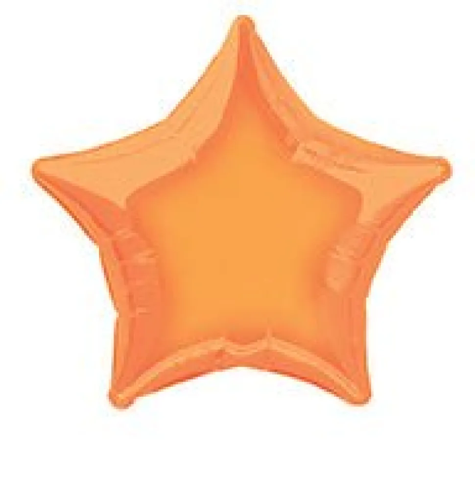 Ster Helium Ballon Oranje Leeg 50cm