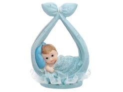 Taarttopper Baby Jongen In Sjaal 11cm