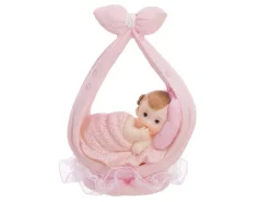 Taarttopper Baby Meisje In Sjaal 11cm