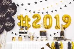 Taarttopper Happy New Year Goud 24cm