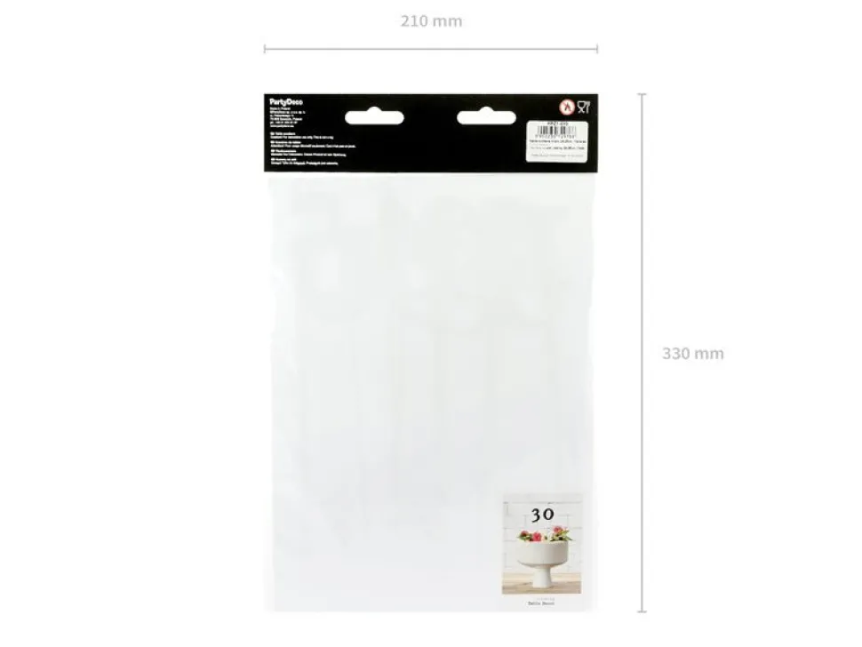 Taarttoppers Tafelnummers Zwart 26cm 11st