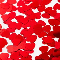 Tafelconfetti Hartjes Rood