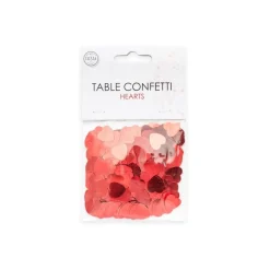 Tafelconfetti Hartjes Rood