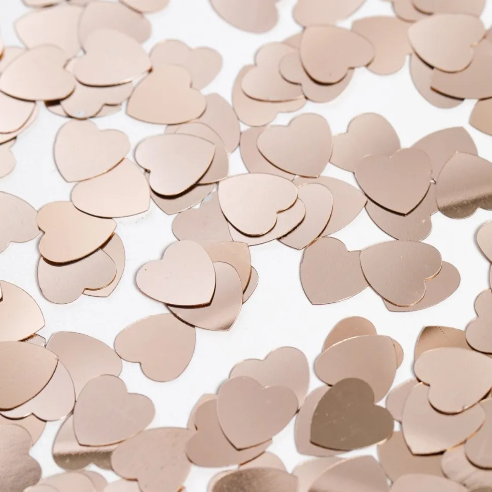Tafelconfetti Hartjes Rose Goud