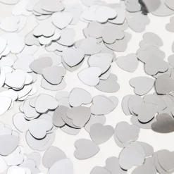 Tafelconfetti Hartjes Zilver