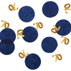 Tafelconfetti 70 Jaar Blauw 2,4cm 25gr