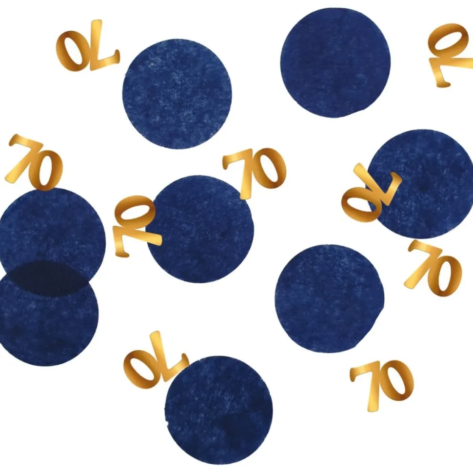 Tafelconfetti 70 Jaar Blauw 2,4cm 25gr