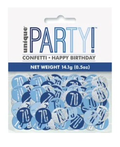 Tafelconfetti 70 Jaar Blauw 14gr