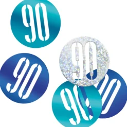 Tafelconfetti 90 Jaar Blauw 14gr