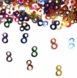 Tafelconfetti 8 Jaar 1cm 600st