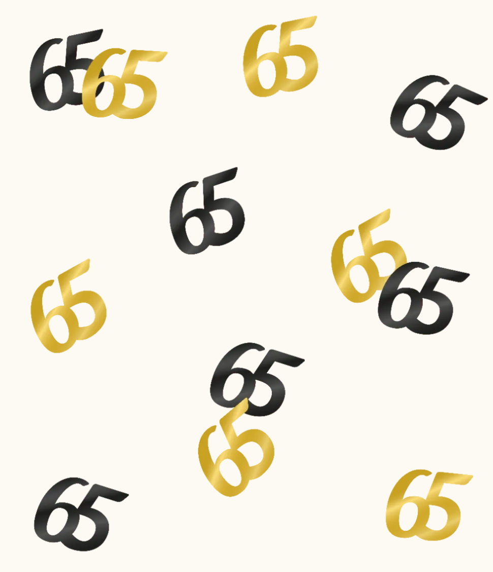 Tafelconfetti 65 Jaar 20gr