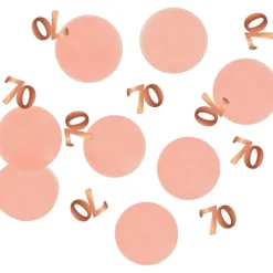 Tafelconfetti 70 Jaar Rose Goud 2,4cm 25gr