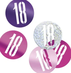 Tafelconfetti 18 Jaar Roze 14gr
