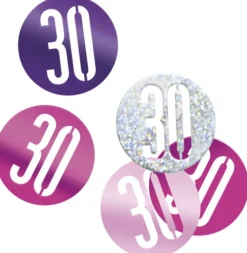 Tafelconfetti 30 Jaar Roze 14gr
