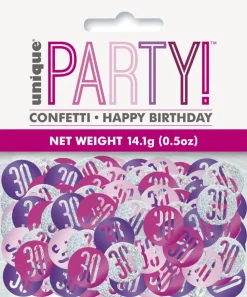 Tafelconfetti 30 Jaar Roze 14gr