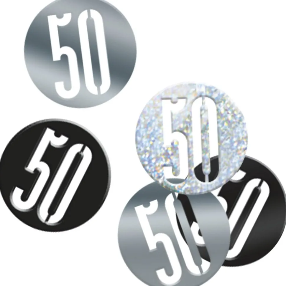 Tafelconfetti 50 Jaar Zwart 14gr