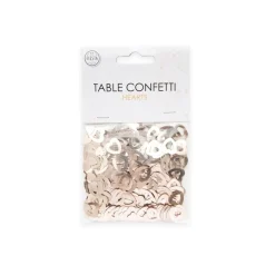 Tafelconfetti Open Hartjes Rose Goud