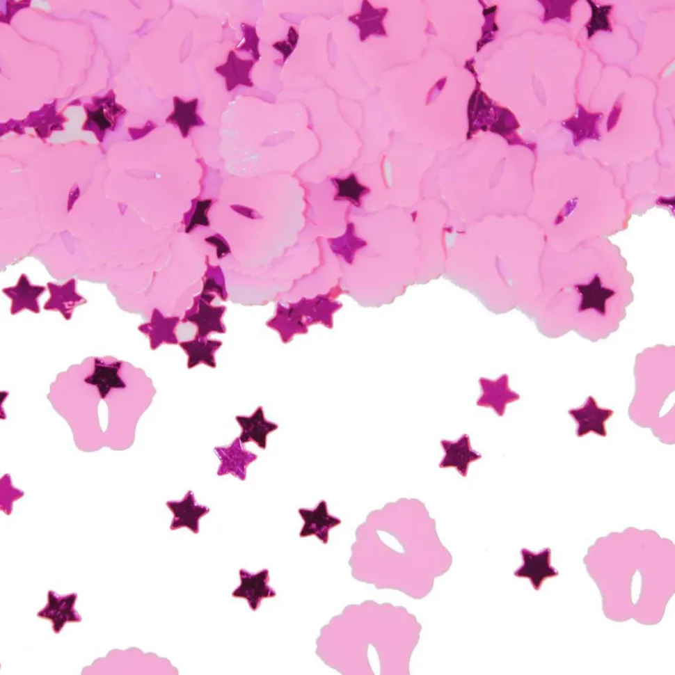 Tafelconfetti Voetjes Roze 1cm 600st