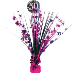 Tafeldecoratie 50 Jaar Happy Birthday Roze 33cm