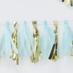 Tassel Slinger Blauw/Goud 2m