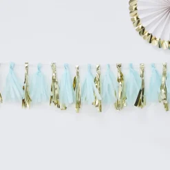 Tassel Slinger Blauw/Goud 2m