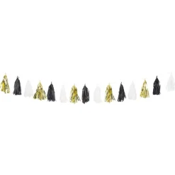 Tassel Slinger Goud Zwart Wit 2,7m