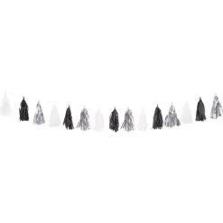 Tassel Slinger Zwart Wit Zilver 2,7m