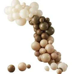 Taupe Bruin Perzik Ballonnenboog Waaiers DIY Set