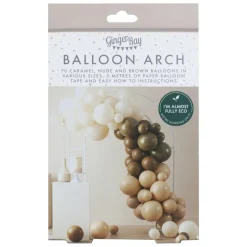 Taupe Bruin Perzik Ballonnenboog Waaiers DIY Set
