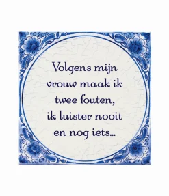 Tegels delfts blauw Twee fouten 15cm