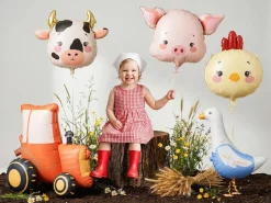 Tractor Folie Ballon Oranje Leeg 72cm