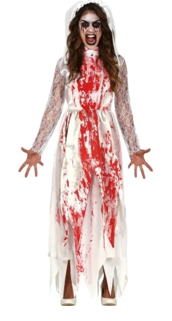Trouwjurk Halloween Kostuum Dames Bebloed