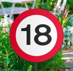 Tuinbord 18 Jaar Verkeersbord 52cm